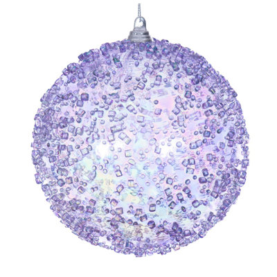 4.75" Iridescent Bead Ball. Includes 3 ornaments per bag.