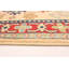 Tapis décoratif en laine de conception unique rouge/beige noué à la main New Age 3 pi 2 po x 4 pi 11 po Borgar