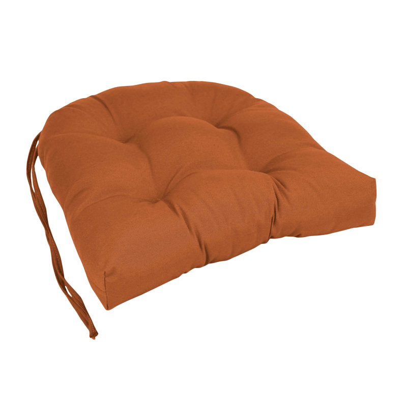 Outdoor 3.5'' Dining Chair Seat Cushion, Spice