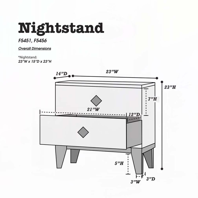 Nightstand with Storage Drawer, Light Gray