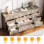 Commodes en bois pour la chambre à coucher avec 12 tiroirs, commode en bois de 63 po pour le salon, couloir, commode pour meuble télé de 16 po de largeur, commode moderne pour adulte, commode en bois massif 12 tiroirs