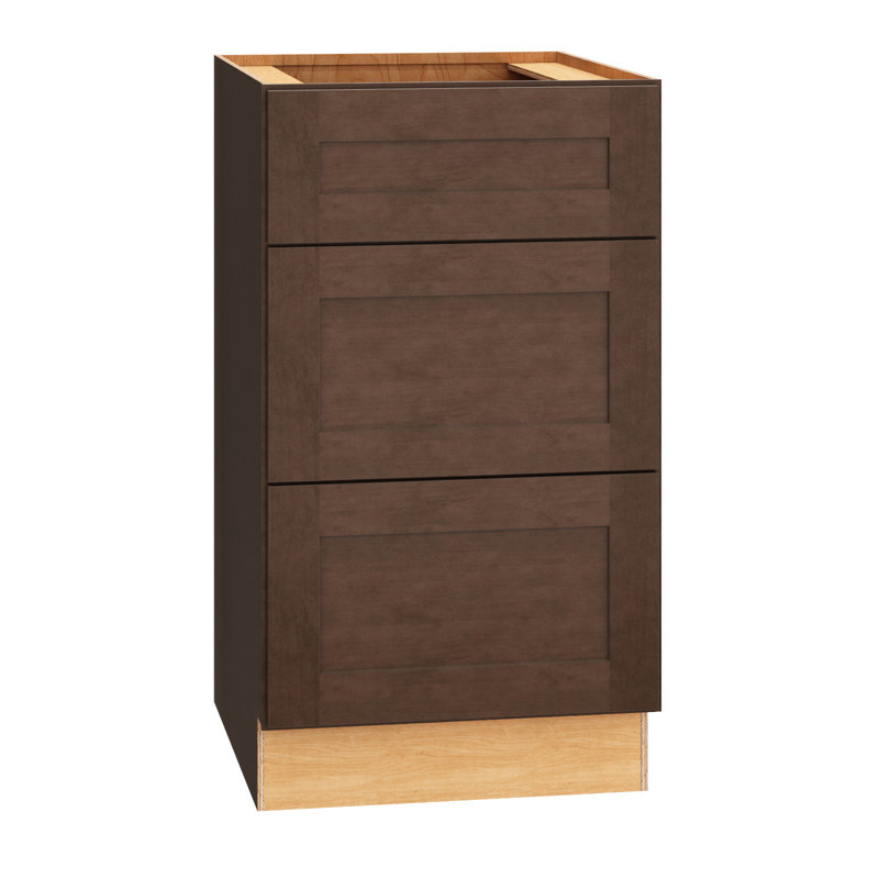 Base de meuble-lavabo standard à 3 tiroirs l 18 po x H 32 po x P 21 po Dwelling Livingston, Épice grillée