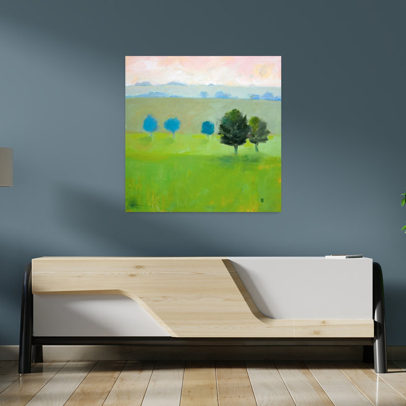 Gascogne, paysage abstrait contemporain, art naturel, H 36 po x l 36 po