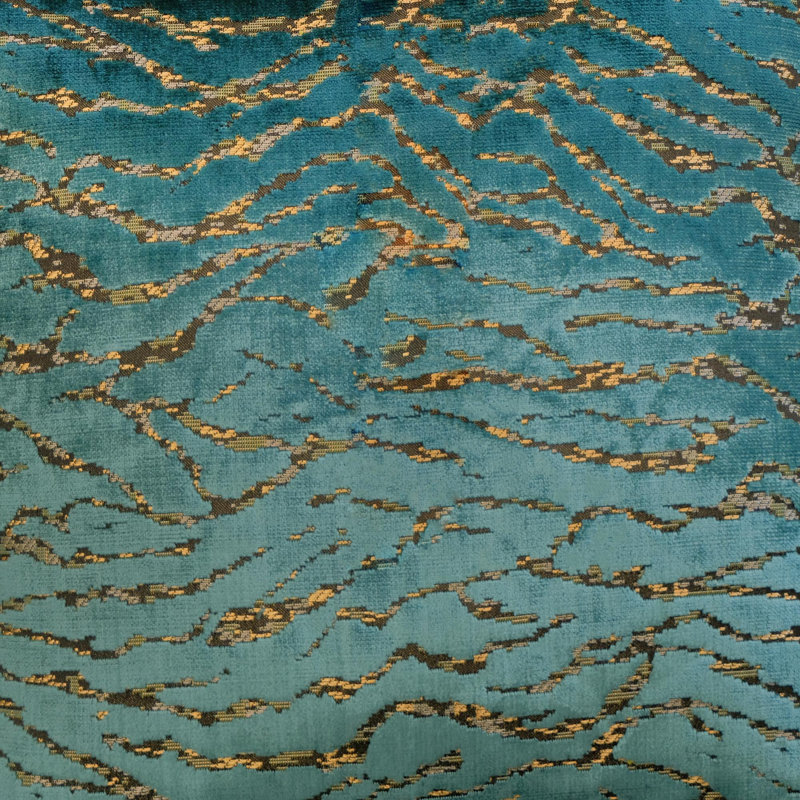 Animal Print Velvet | Empress Fabric, Cerulean