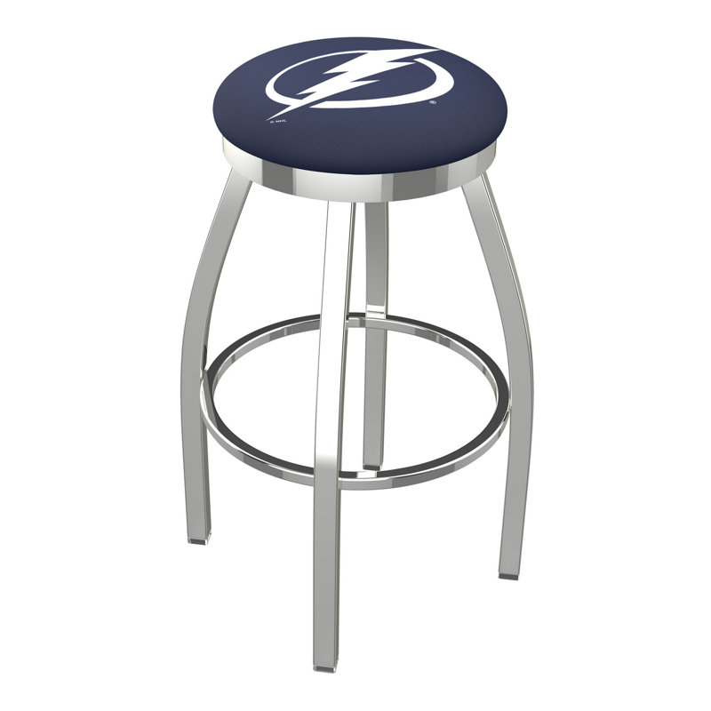NHL Swivel Extra Tall Stool, Tampa Bay Lightning, Chrome, "Bar Stool (30" Seat Height)"