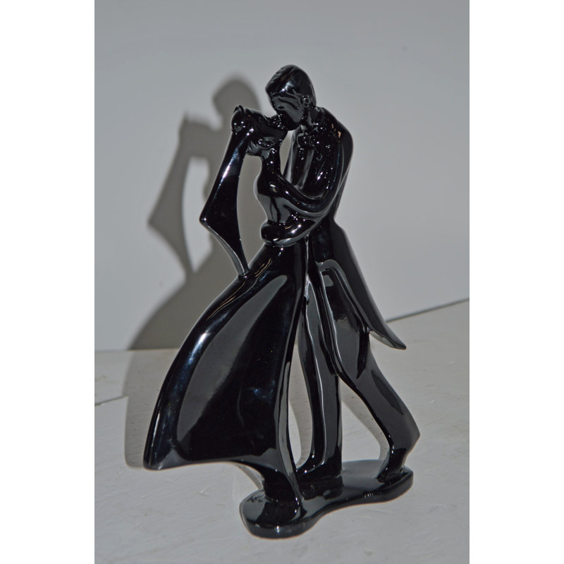 Statue moderne en résine Abdiel pour mariés - Taille: L 3 po x l 9 po x H 12 po., Noir