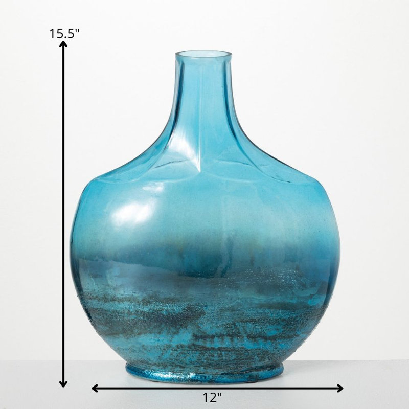 Vase en verre poli