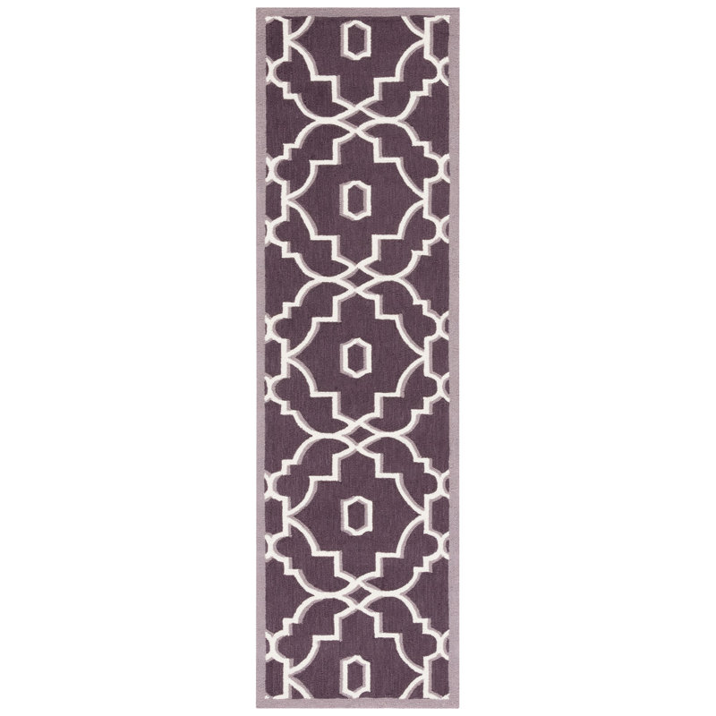 Dwight Hand Hooked Performance Geometric Rug, Runner 2'3" x 8'