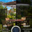 Parasol solaire brun avec lumières à DEL, 9 pi x 7 pi, inclinable et à manivelle, pour terrasse, jardin, DEL de 7 pi près de la piscine et manivelle, espaces extérieurs idéaux comme patio, cour, piscine, plage