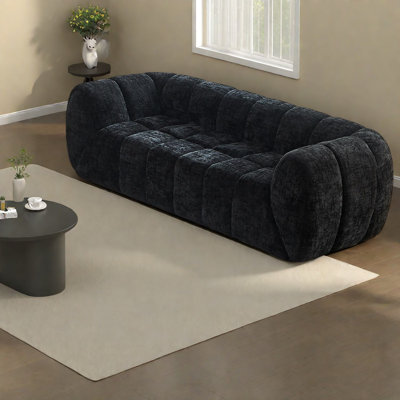 Canapés modernes confortables en chenille, conception matelassée à assise profonde pour la maison