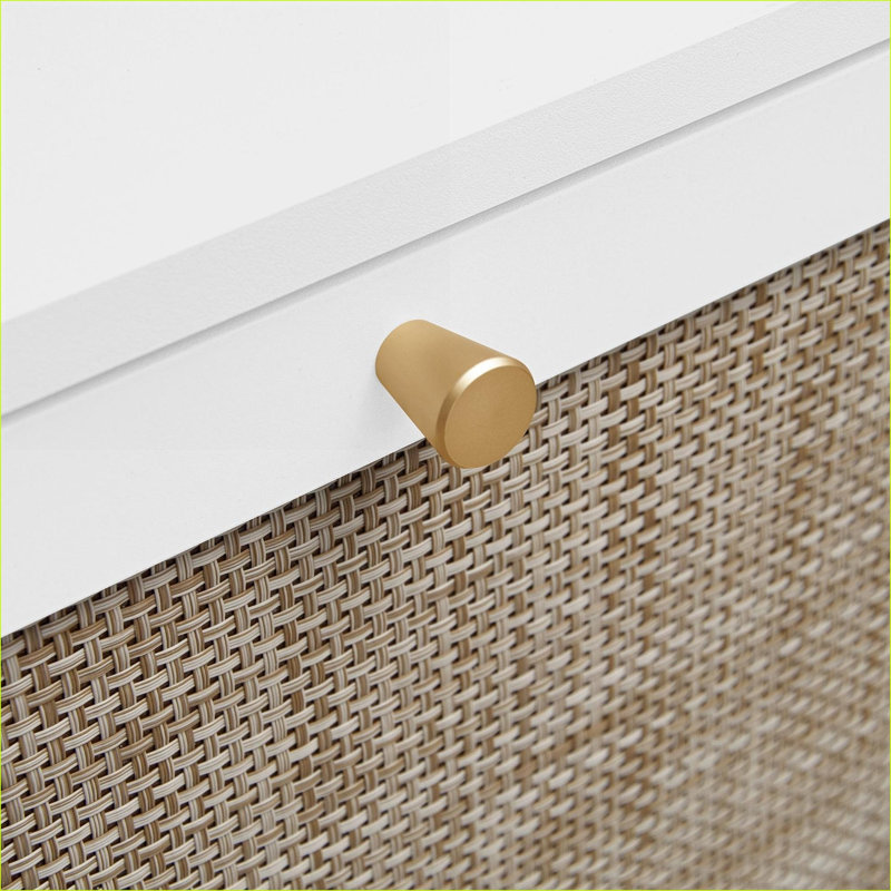 Shoe Storage Cabinets | 3-Door Freestanding Engineered Rattan Entryway Shoe Organizer | off-white | Particle Board, White