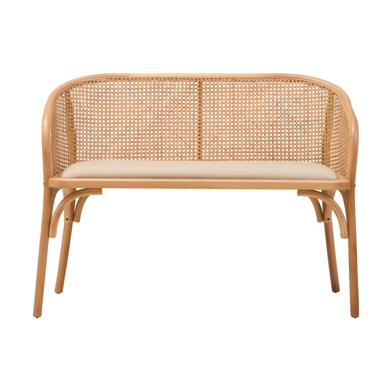 Aniket Polyester Upholstered Bench, Natural