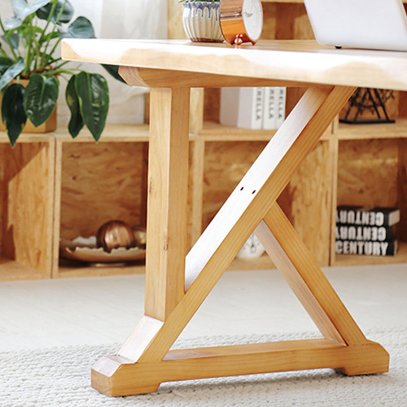 Burlywood Rectangular Solid Wood desks, 29.53" H x 62.99" W x 27.56" D