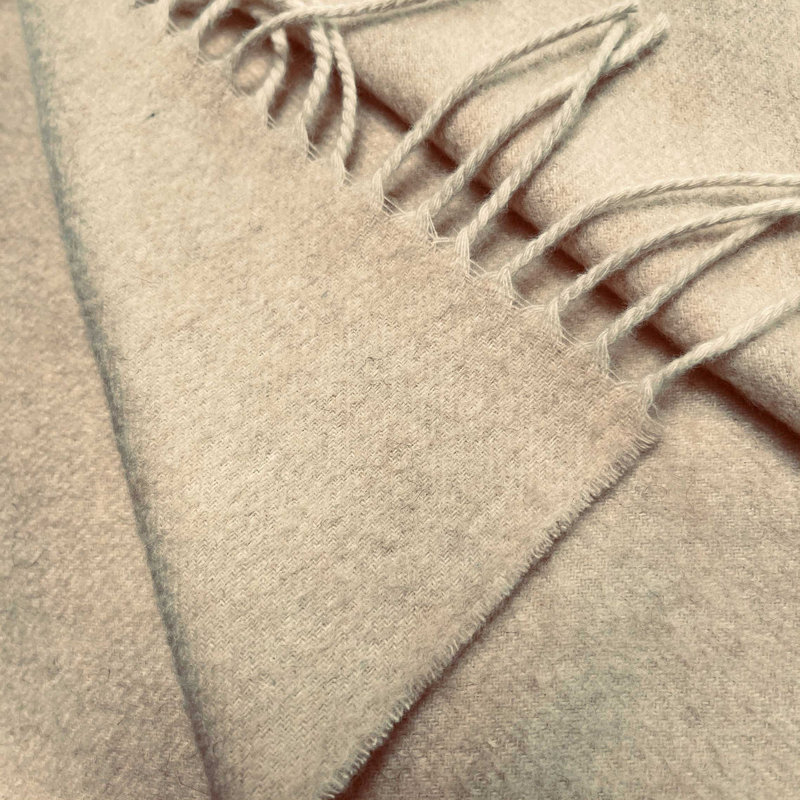 Coccola Cashmere Blanket, 50" W x 83" L, Beige