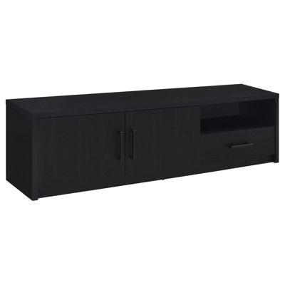 Black 2-Door TV Stand Media Console