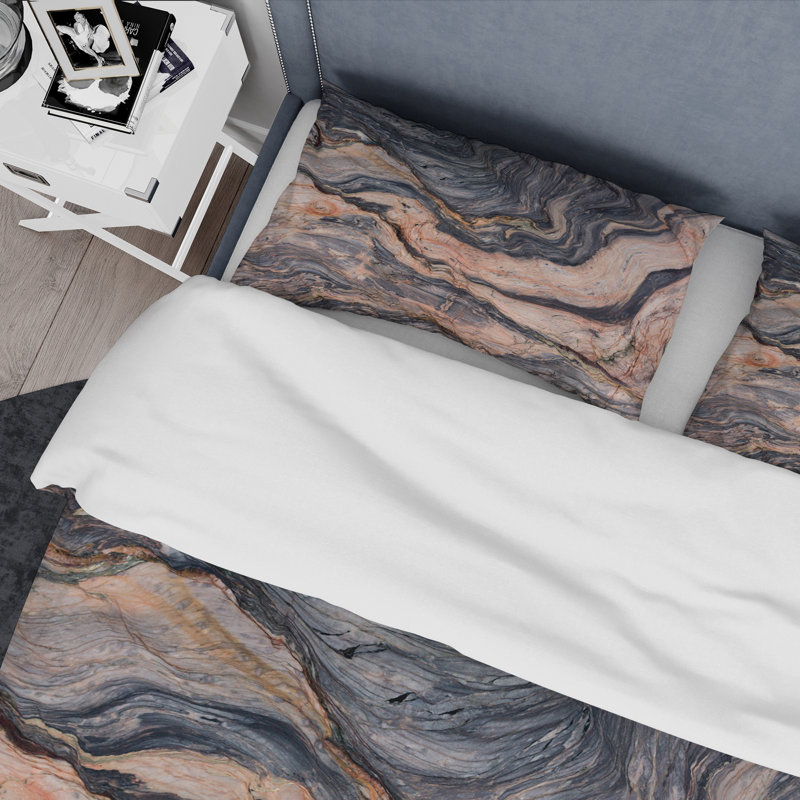 Sand Stone Landscape - Modern Duvet Cover Set - Microfiber Polyester, Twin Duvet Cover + 1 Standard Sham