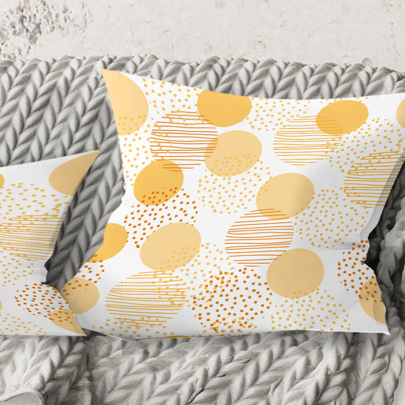 Coussin Circular Abstract Retro, 16 po x 1 po