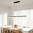 Modern 5 - Light Linear Chandelier With Led Light