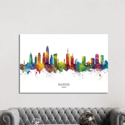 Nairobi Kenya Skyline by Michael Tompsett - Print on Canvas