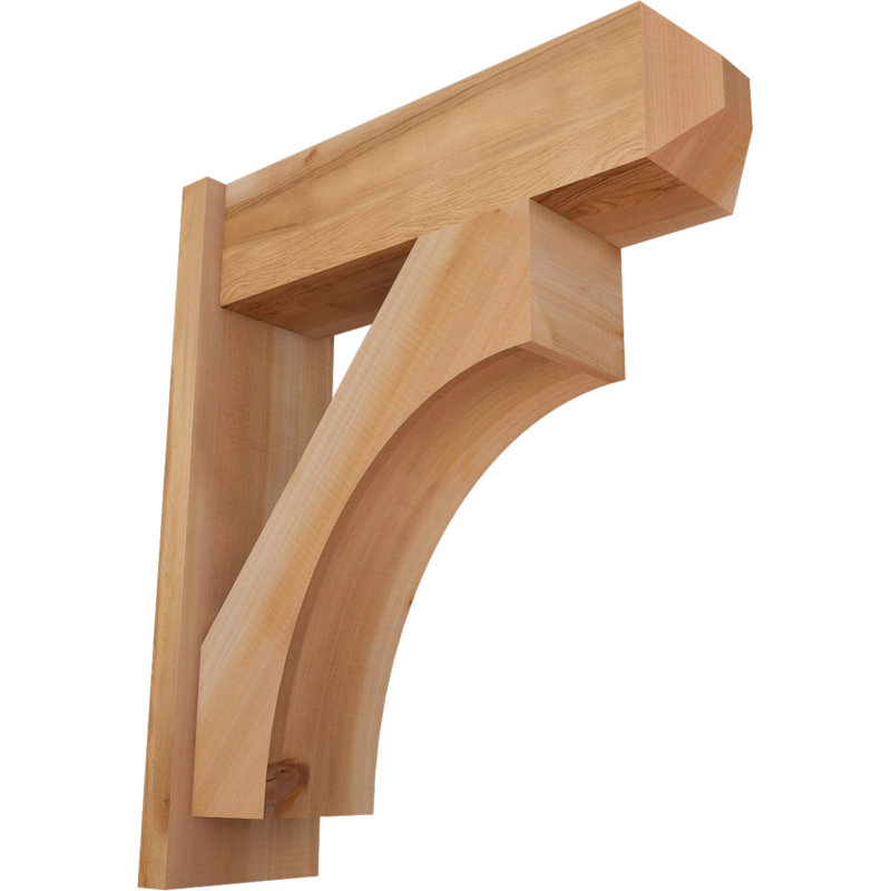 Persienne en bois rustique Westlake Craftsman, P 24 po x H 28 po, Cèdre rouge occidental l 7 1/2 po (lisse)