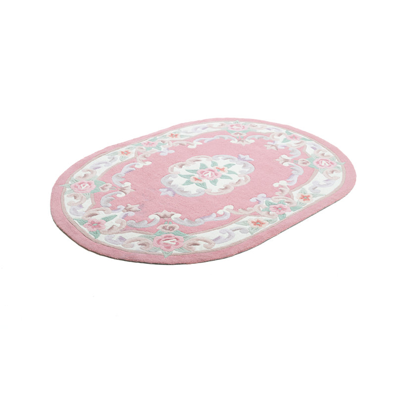 Costilla Hand Tufted Red Rug, Oval 120cm x 170cm