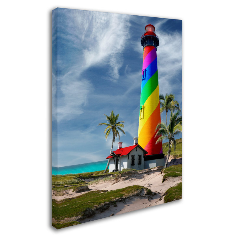 Alexan «Rainbow Lighthouse South», reproduction de photo sur toile tendue, H 47 po x l 35 po