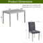 Ensemble de table de salle à manger en bois 5 pièces, ensemble de table de cuisine avec table rectangulaire et 4 chaises rembourrées
