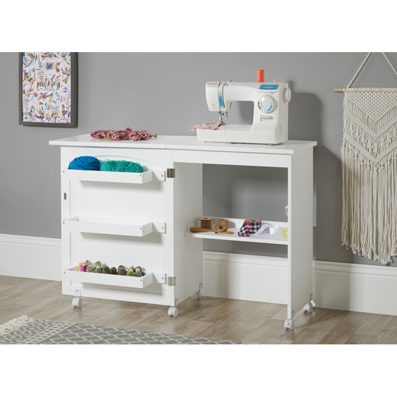 Owatonna 59cm x 40cm Foldable Craft Table with Wheels