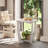 Flora Round Farmhouse End Table with Storage in White