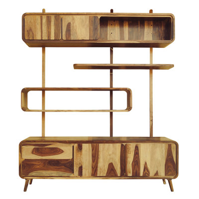 Iola 554.99cm H x 457.2cm W Solid Wood Standard Bookcase