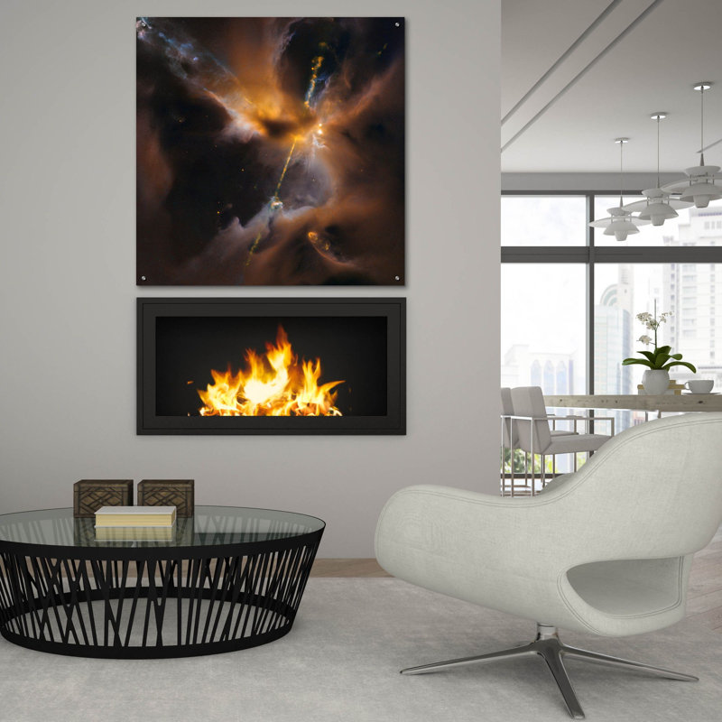 «Herbig Haro 24» par Hubble, télescope en verre acrylique de la NASA, art mural en verre, H 36 po x l 36 po x P 0,2 po