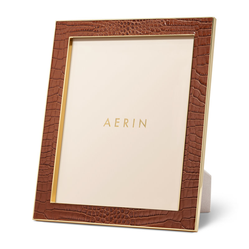 Cadre classique en cuir croco, 8 x 10, L 5 po x H 7 po