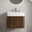 Meuble-lavabo mural en noyer de 24 pouces, meuble de salle de bain suspendu moderne (meuble seulement)