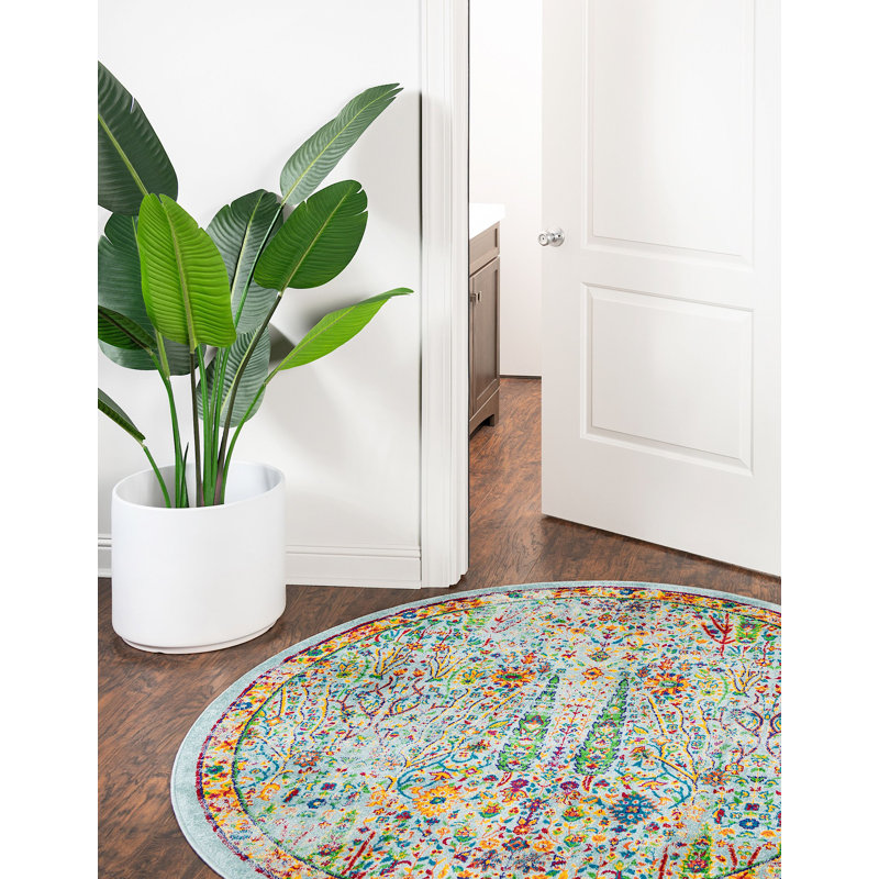 Floral Indoor Rug, Oval 7'10" x 10'