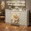 Buffet de 55 po avec station de charge et éclairage à DEL, armoire à café avec tiroirs, tablette coulissante et porte, armoire de rangement moderne pour la cuisine, la salle à manger-760280318