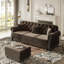 Canapé capitonné en velours 82,6 po Chesterfield-1630071709