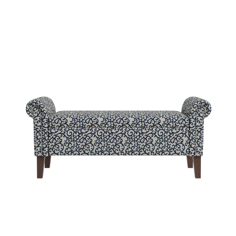 Banc de rangement avec accoudoirs roulés Wallen