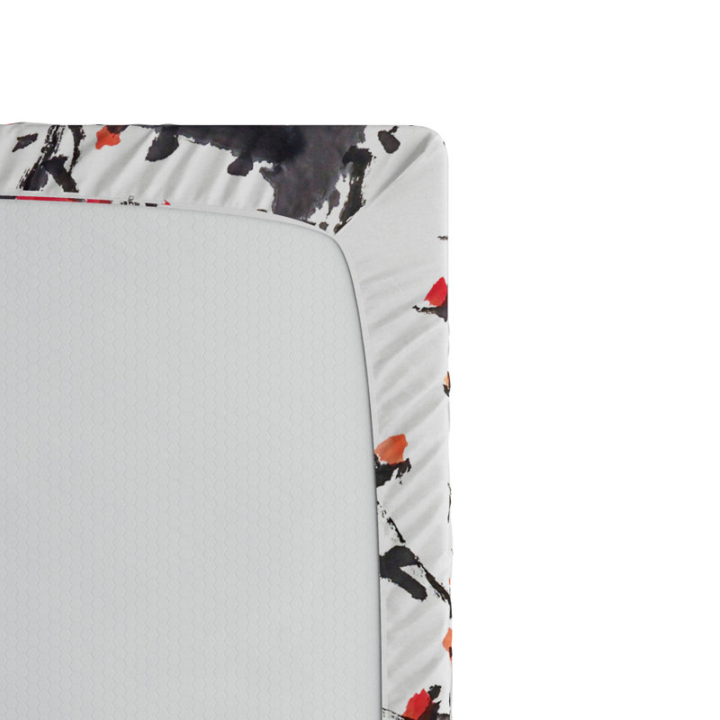 Microfiber Floral Fitted Sheet, Twin Fitted Sheet