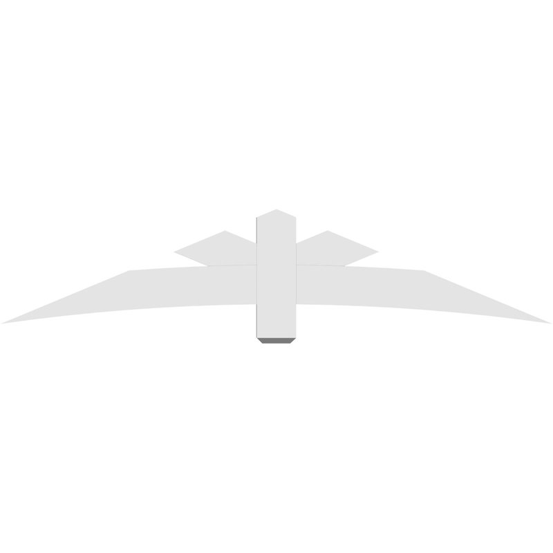 Support de pignon Alberta Alberta, H 17,5 po x l 84 po (pas: 5/12), P 2 po x F 6 po, PVC