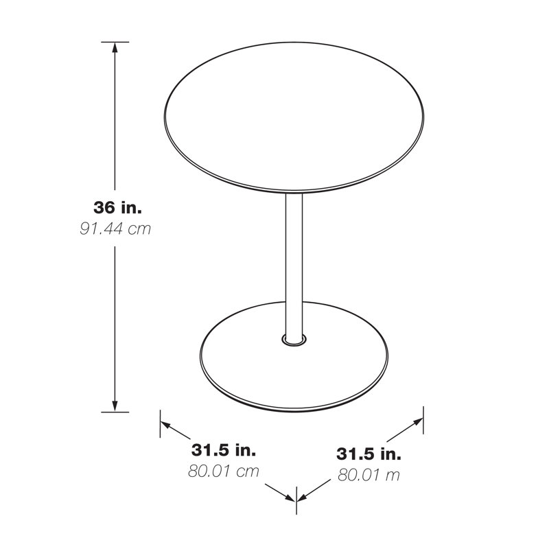 Jahdell Round Metal Base Dining Table