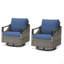 Ensemble de 2 chaises berçantes d'extérieur pivotantes pour l'extérieur, avec coussins d'extérieur et de patio-1022743644