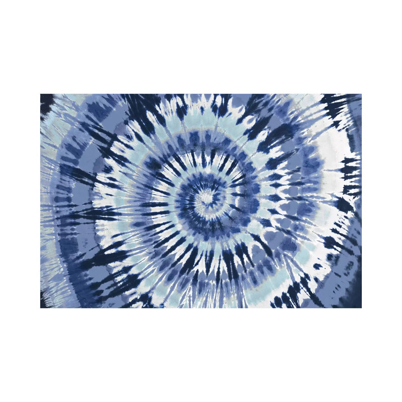 Tie Dye Blue by Molly Kearns - Wrapped Canvas Print, 20.32 cm H x 30.48 cm W