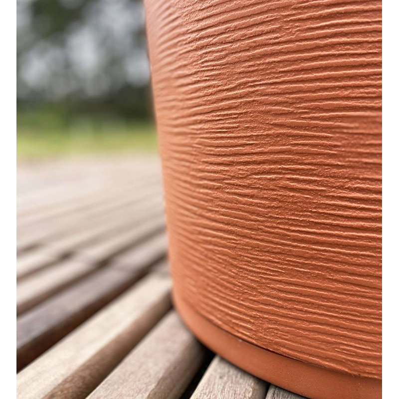 Genebra Pot Planter, Terracotta, 31.5" H x 18.11" W x 18.11" D