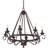Ashle 8 - Light Dimmable Wagon Wheel Chandelier