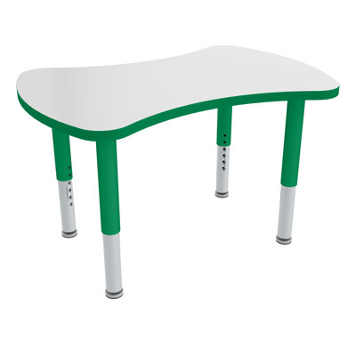 Bow Tie Preschool Collaborative Whiteboard Adjustable Height Novelty Activity Table with Casters