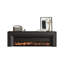 Foyer en bois massif noir avec meuble télé-118342488-118342486