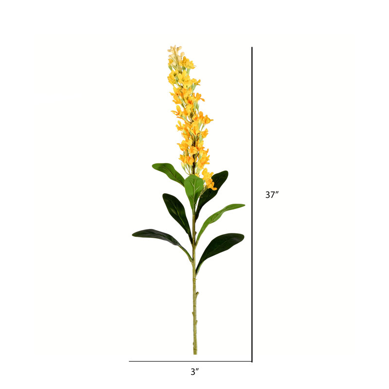 Tige de jacinthe artificielle 37 po, Jaune