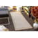 Tarri Boho Jute-Look Striped Brown Area Rug