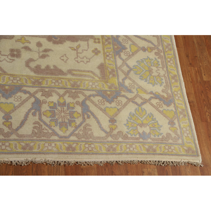 Tapis couleur terre en laine Oushak 8 x 10 po