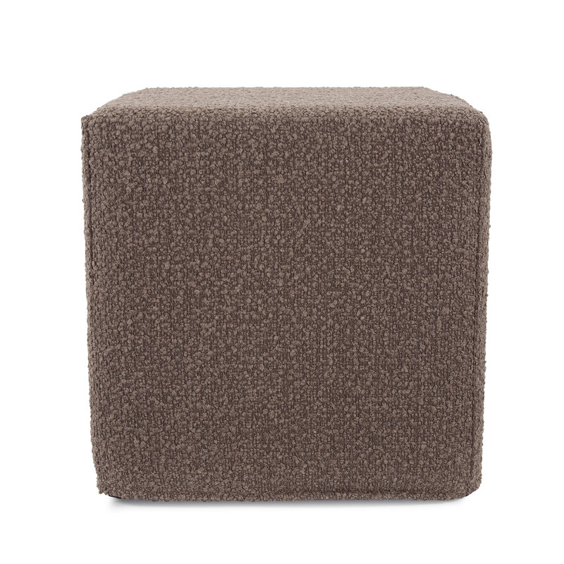 Tiro Upholstered Pouf, Chocolate Barbet